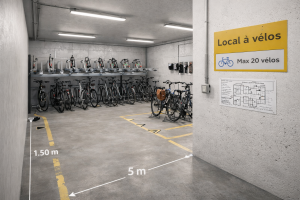 Dimensions d'un local pour vélos