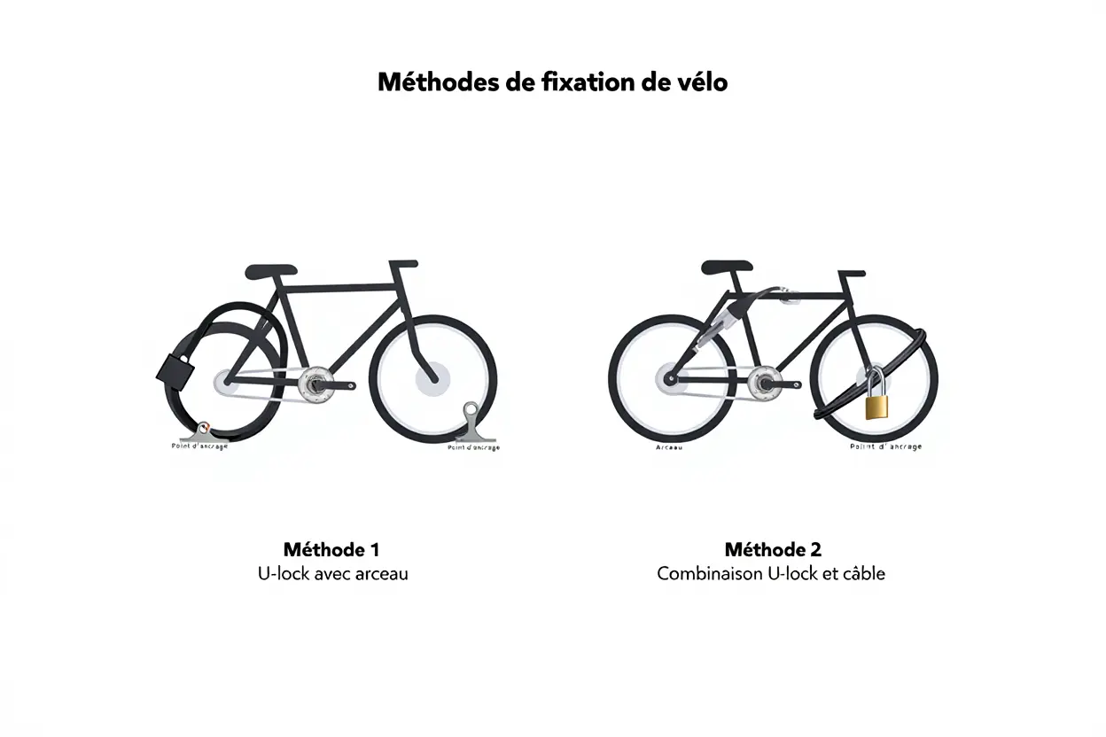 Techniques d'attache vélo
