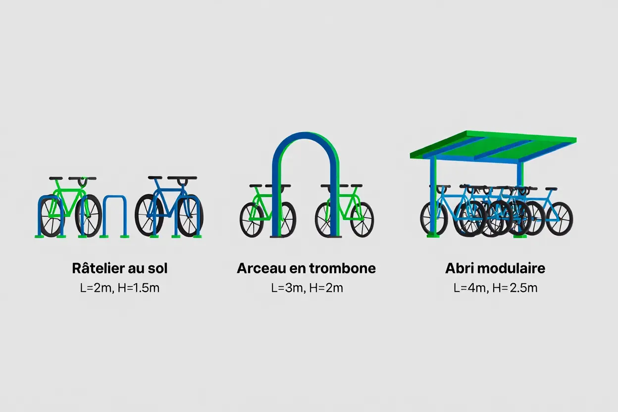 Trois solutions de rangement vélo