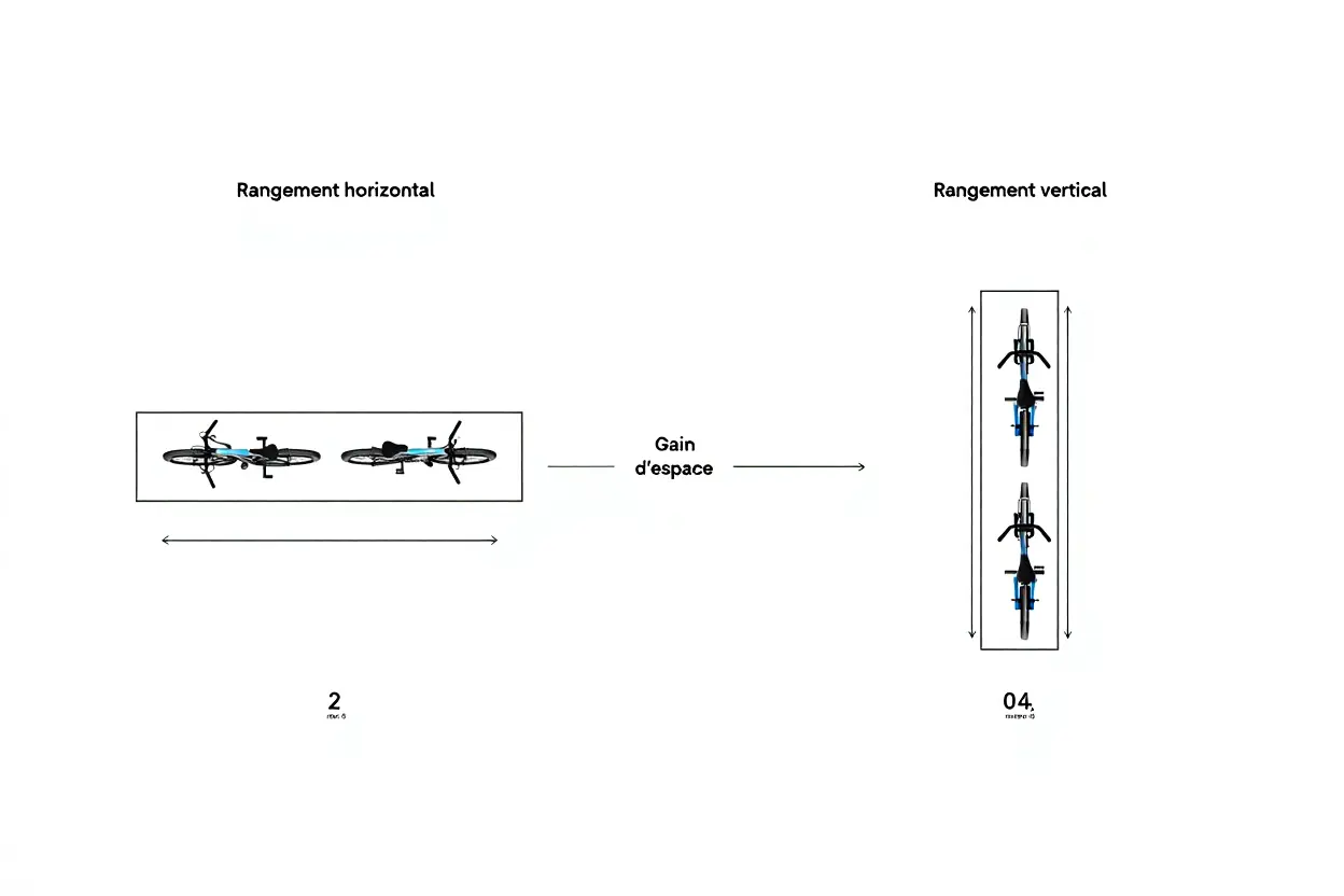 Comparaison espace horizontal versus vertical