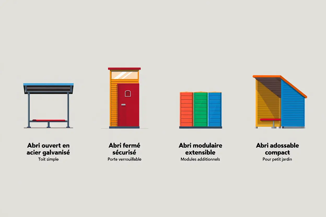 Types d'abris vélo extérieurs