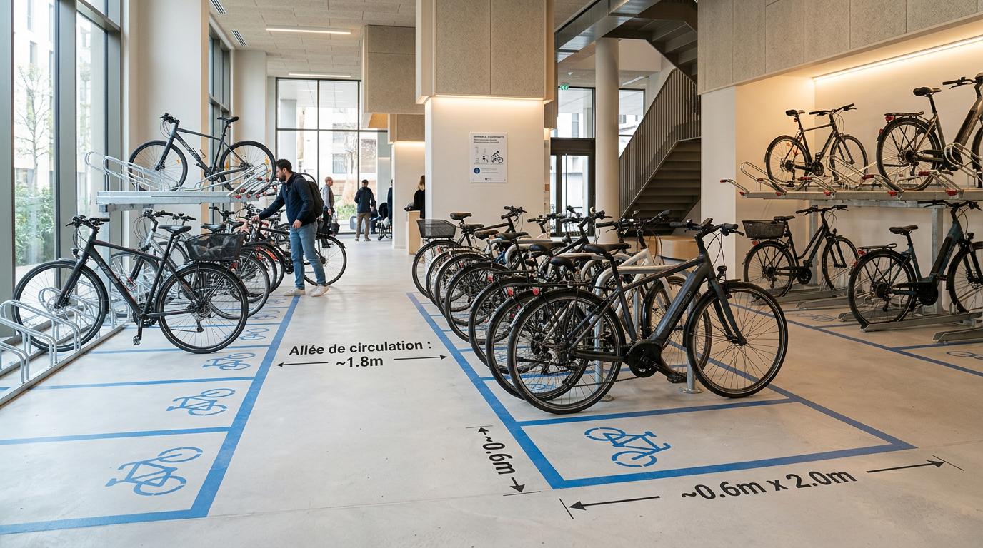 Norme stationnement vélo collectif