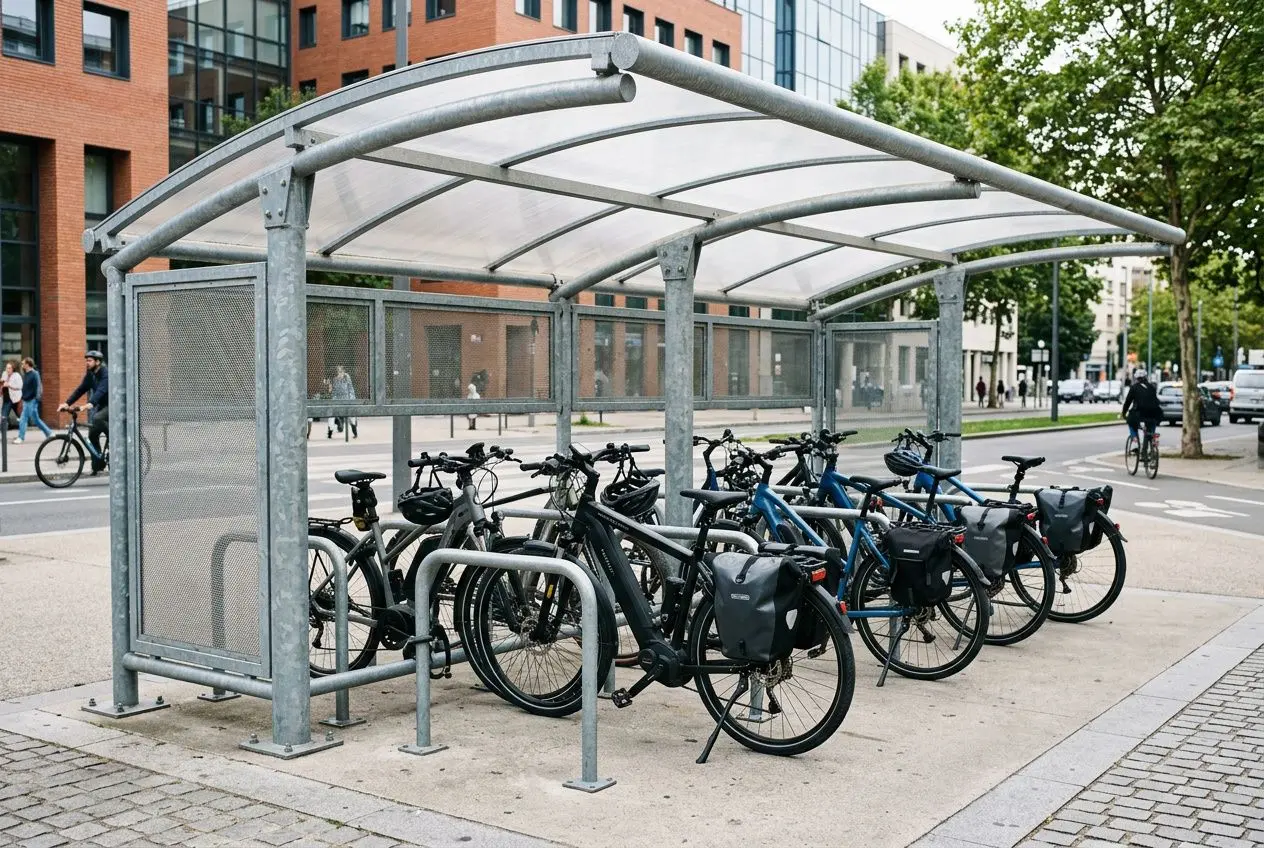Abri vélo électrique extérieur en métal