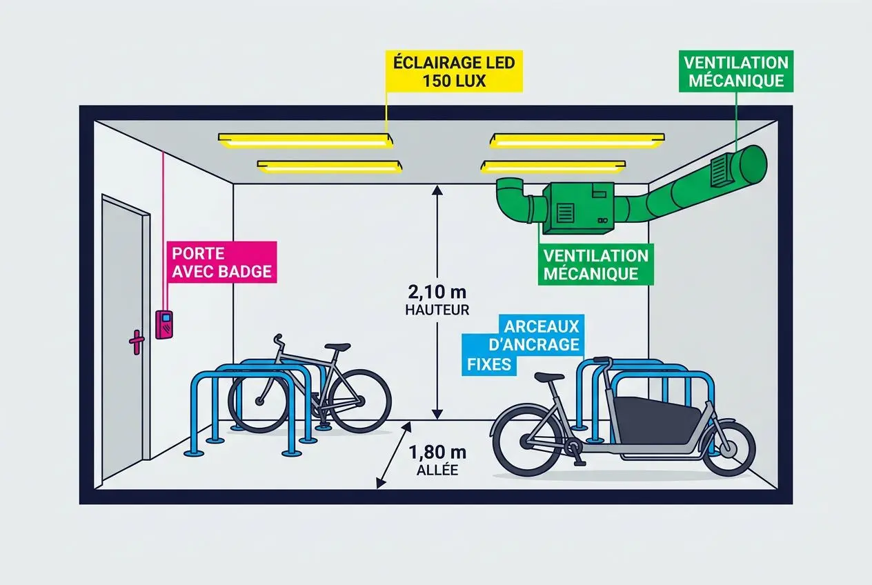 Schéma local vélo sécurisé