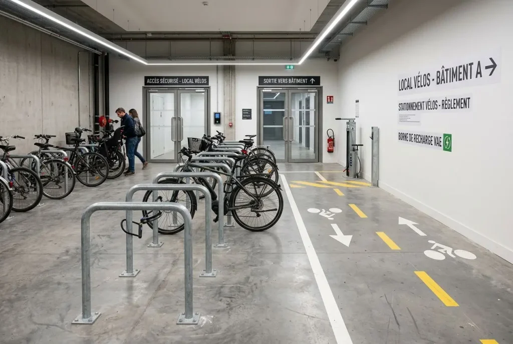 Local vélo professionnel en entreprise