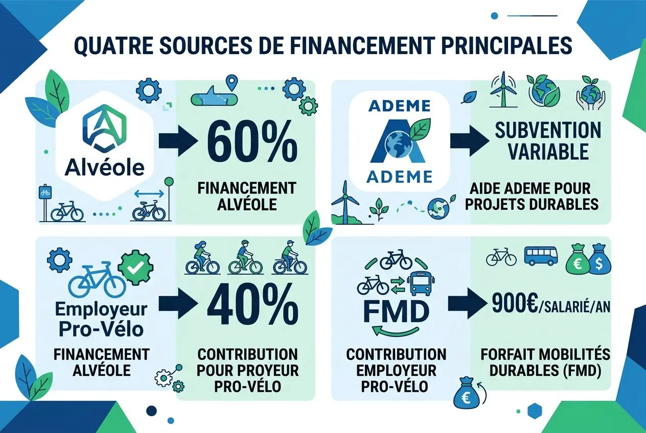 Sources d'aides financières stationnement vélo