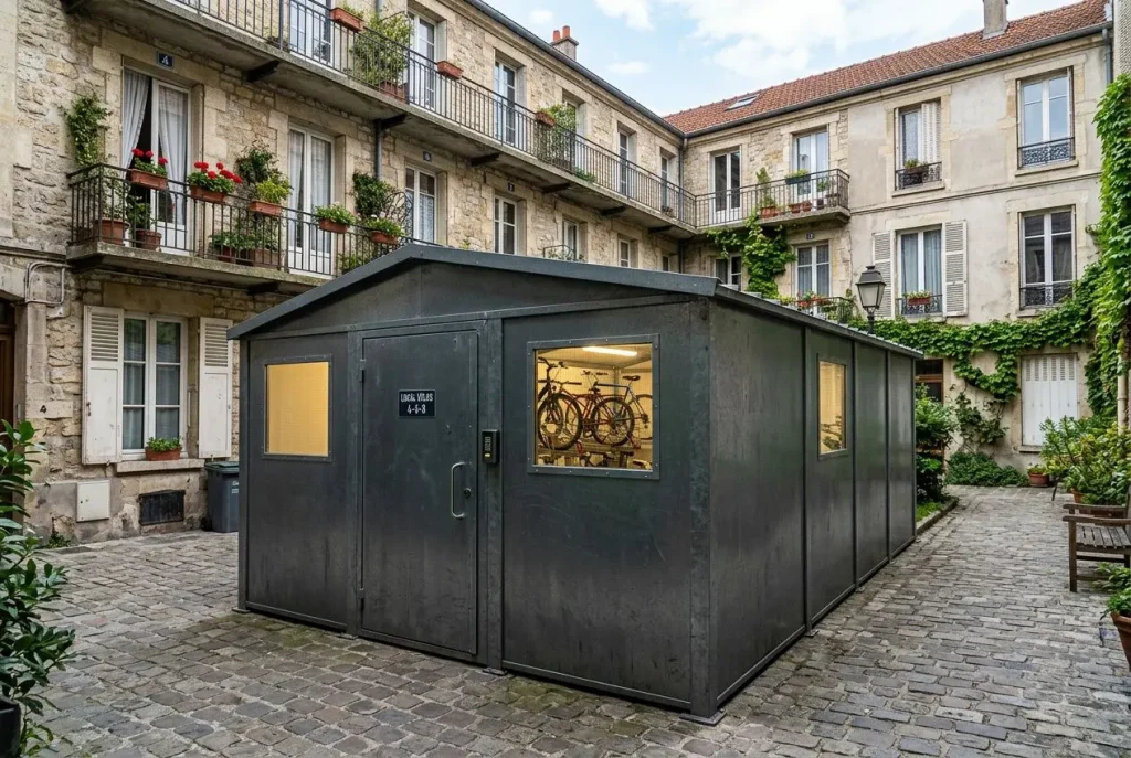 Abri vélo clos en copropriété
