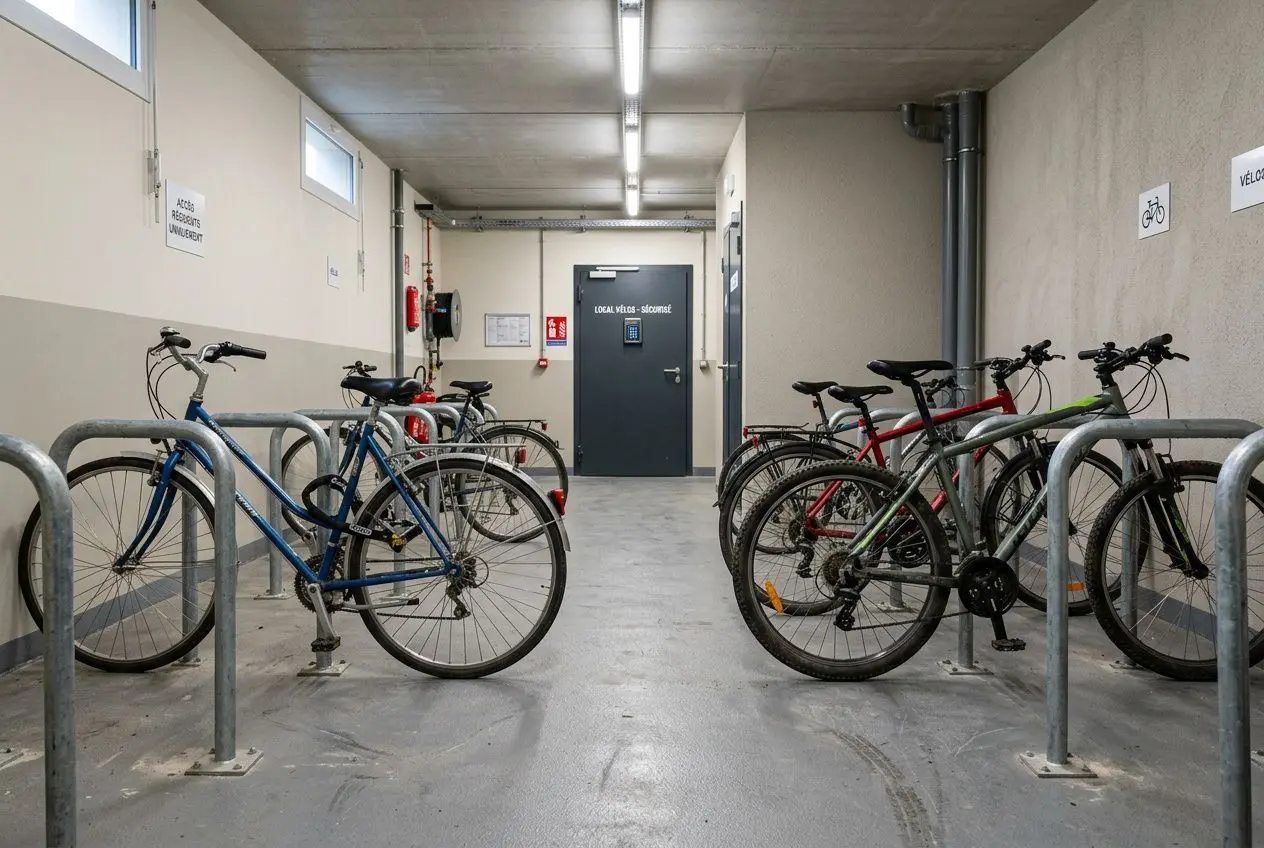 Local vélo sécurisé en immeuble collectif