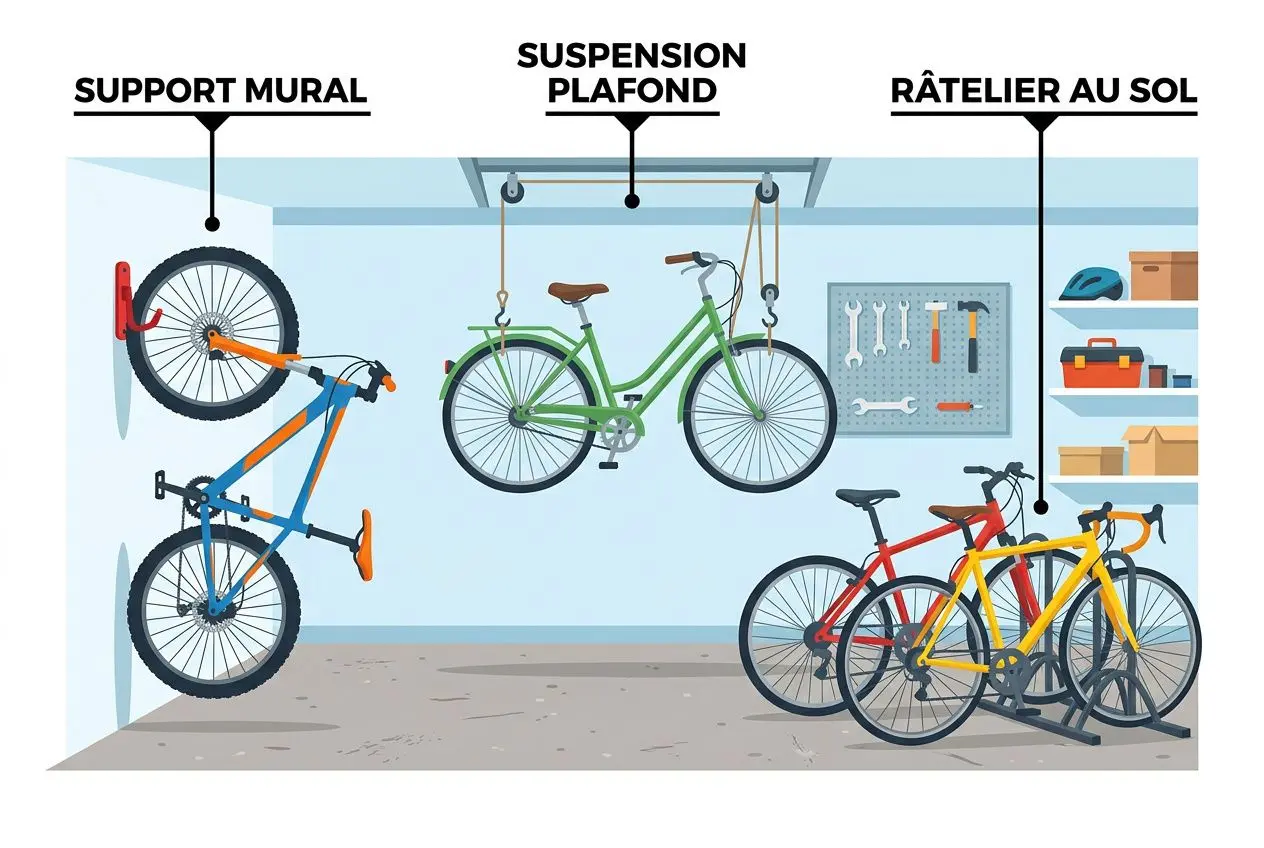 Solutions de rangement vélo en garage